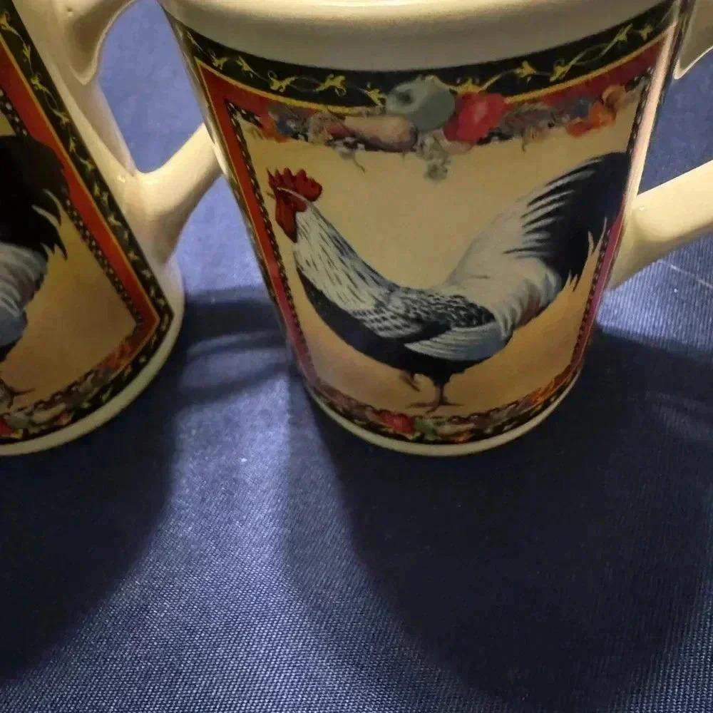 Bay Island Set of Two ROOSTER Mugs - Picture 2 of 11